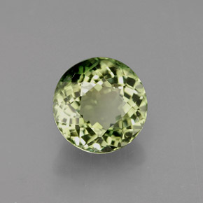 1.18캐럿 천연 그린 투르말린, 라운드 컷, 6.40 mm, VS