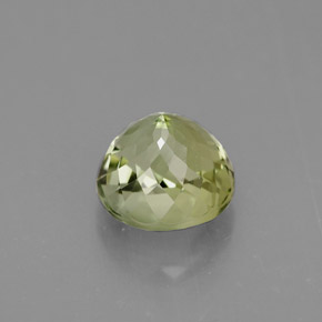1.24캐럿 천연 노란빛 그린 투르말린, 라운드 컷, 6.18 mm, VS