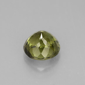 1.15캐럿 천연 노란빛 그린 투르말린, 라운드 컷, 6.35 mm, VS