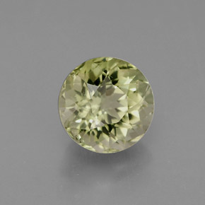 1.04캐럿 천연 노란빛 그린 투르말린, 라운드 컷, 6.18 mm, VS