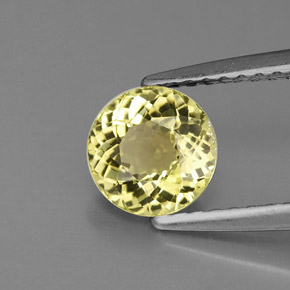 0.92캐럿 천연 녹빛 골든 투르말린, 라운드 컷, 6.16 mm, VS