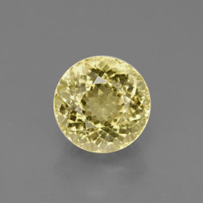 1.22캐럿 천연 골든 옐로우 투르말린, 라운드 컷, 6.38 mm, VS