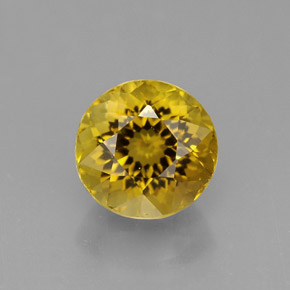 1.19캐럿 천연 골든 투르말린, 라운드 컷, 6.53 mm, VS