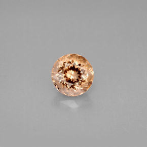1.07캐럿 천연 오렌지 투르말린, 라운드 컷, 6.30 mm, VS