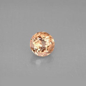 1.07캐럿 천연 오렌지 투르말린, 라운드 컷, 6.30 mm, VS