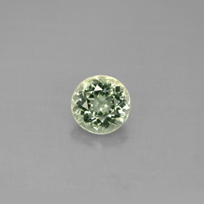 1.02캐럿 천연 그린 투르말린, 라운드 컷, 6.46 mm, VS