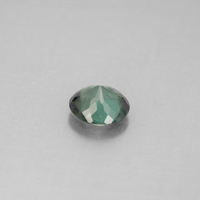 0.84캐럿 천연 딥 그린 투르말린, 라운드 컷, 6.15 mm, VS