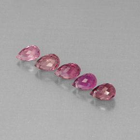 캐럿 천연 멀티컬러 투르말린 보석, 브리올레트, 5.9×3.5 mm, VVS-VS