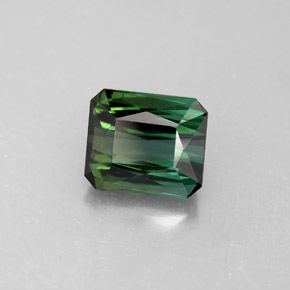 2.50캐럿 천연 블루 그린 투르말린, 에메랄드 컷, 8.1×6.9 mm, VVS