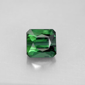 2.06캐럿 천연 그린 투르말린, 에메랄드 컷, 6.9×6.5 mm, VVS