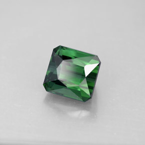 2.06캐럿 천연 그린 투르말린, 에메랄드 컷, 6.9×6.5 mm, VVS