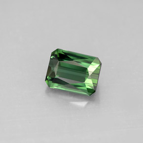 1.42캐럿 천연 그린 투르말린, 에메랄드 컷, 7.2×5.5 mm, VVS-VS
