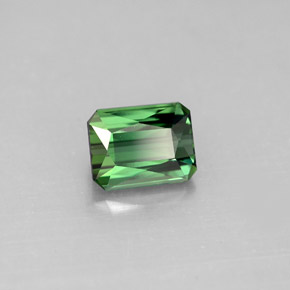 1.42캐럿 천연 그린 투르말린, 에메랄드 컷, 7.2×5.5 mm, VVS-VS