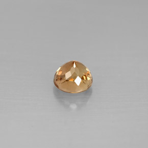 0.64캐럿 천연 골든 오렌지 투르말린, 라운드 컷, 5.02 mm, VVS-VS