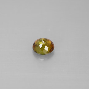 0.51캐럿 천연 골든 그린 투르말린, 라운드 컷, 5.13 mm, VS