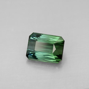 1.71캐럿 천연 블루 그린 투르말린, 에메랄드 컷, 7.9×6 mm, VVS-VS