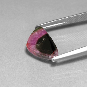 3.76캐럿 천연 멀티컬러 투르말린, 투명한, 15.6×8.7 mm, 투명/반투명