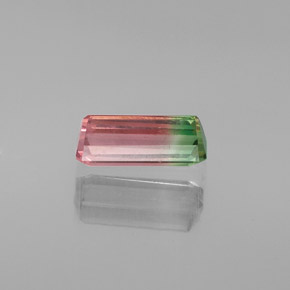 1.42캐럿 천연 워터멜론 투르말린, 에메랄드 컷, 9.7×4 mm, VVS-VS