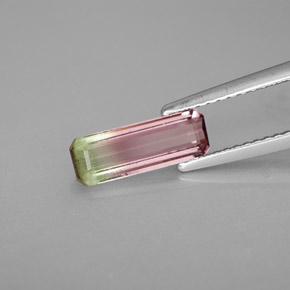 1.17캐럿 천연 워터멜론 투르말린, 에메랄드 컷, 11.3×4 mm, VS