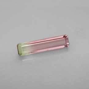 1.60캐럿 천연 워터멜론 투르말린, 에메랄드 컷, 14×3.4 mm, VS