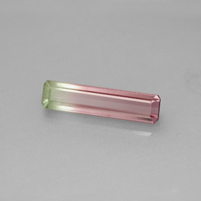 1.60캐럿 천연 워터멜론 투르말린, 에메랄드 컷, 14×3.4 mm, VS
