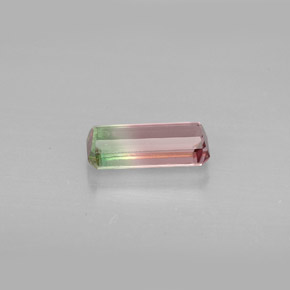 0.98캐럿 천연 워터멜론 투르말린, 에메랄드 컷, 8.8×3.8 mm, VVS-VS