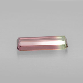 1.69캐럿 천연 워터멜론 투르말린, 에메랄드 컷, 12.7×4.6 mm, VVS-VS