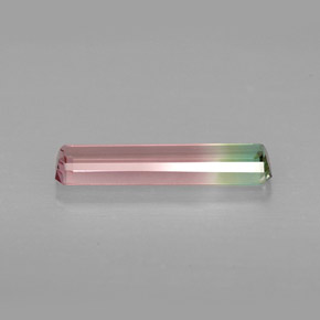 1.10캐럿 천연 워터멜론 투르말린, 에메랄드 컷, 13.6×3.6 mm, VVS-VS