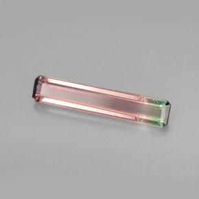 1.19캐럿 천연 워터멜론 투르말린, 에메랄드 컷, 16.3×3.2 mm, VVS-VS
