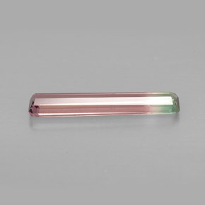 1.19캐럿 천연 워터멜론 투르말린, 에메랄드 컷, 16.3×3.2 mm, VVS-VS
