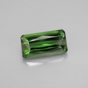 1.78캐럿 천연 그린 투르말린, 에메랄드 컷, 9.7×5.1 mm, VVS