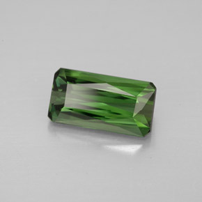 1.78캐럿 천연 그린 투르말린, 에메랄드 컷, 9.7×5.1 mm, VVS