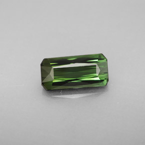 2.05캐럿 천연 그린 투르말린, 에메랄드 컷, 10.9×5.3 mm, VVS