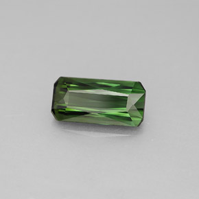 2.05캐럿 천연 그린 투르말린, 에메랄드 컷, 10.9×5.3 mm, VVS