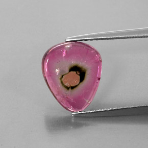 2.56캐럿 천연 워터멜론 투르말린, 투명한, 10.9×9.5 mm, 투명/반투명