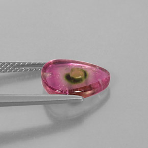 2.56캐럿 천연 워터멜론 투르말린, 투명한, 10.9×9.5 mm, 투명/반투명