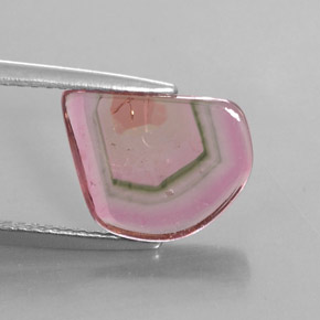 2.74캐럿 천연 워터멜론 투르말린, 투명한, 12.5×11.2 mm, 투명/반투명