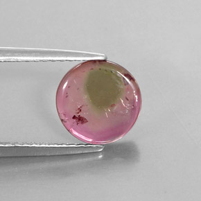 1.55캐럿 천연 바이컬러 투르말린, 멋진 모양, 8.5×8.5 mm, 투명한