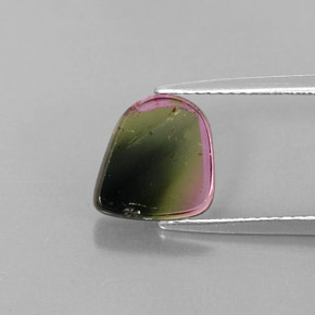 2.24캐럿 천연 워터멜론 투르말린, 투명한, 9.4×8.9 mm, 투명/반투명