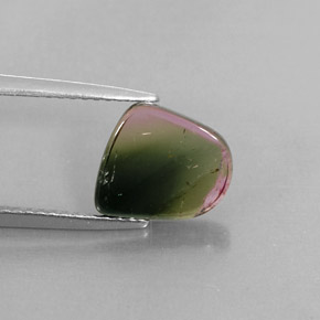2.24캐럿 천연 워터멜론 투르말린, 투명한, 9.4×8.9 mm, 투명/반투명