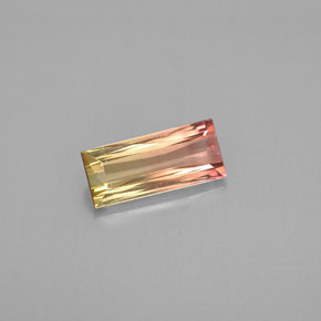 1.02캐럿 천연 워터멜론 투르말린, 바게트, 9.4×4.2 mm, VVS