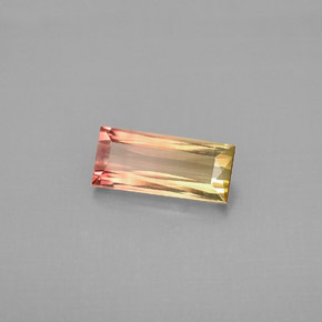1.02캐럿 천연 워터멜론 투르말린, 바게트, 9.4×4.2 mm, VVS