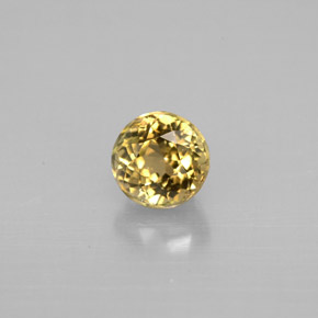 0.90캐럿 천연 녹빛 골든 투르말린, 라운드 컷, 5.41 mm, VVS