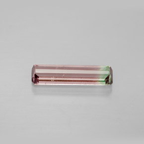 1.68캐럿 천연 워터멜론 투르말린, 에메랄드 컷, 13.5×3.9 mm, VVS-VS