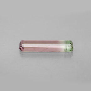 1.36캐럿 천연 워터멜론 투르말린, 에메랄드 컷, 13.8×3.9 mm, VS