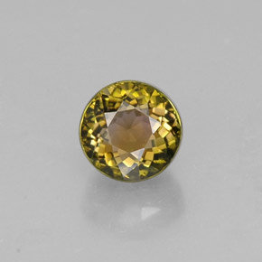 1.14캐럿 천연 멀티컬러 투르말린, 라운드 컷, 5.84 mm, VVS