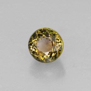 1.14캐럿 천연 멀티컬러 투르말린, 라운드 컷, 5.84 mm, VVS