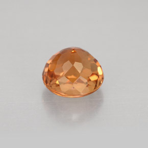 1.74캐럿 천연 갈색빛 오렌지 투르말린, 라운드 컷, 6.95 mm, VVS-VS