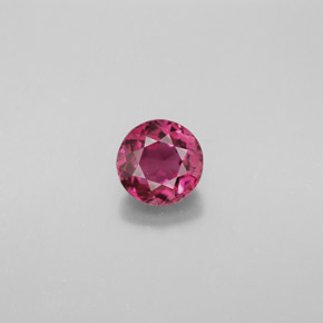 0.89캐럿 천연 핑크 로즈 투르말린, 라운드 컷, 5.76 mm, VVS