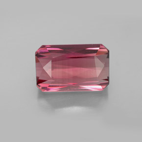 4.77캐럿 천연 멀티 핑크 투르말린, 에메랄드 컷, 11.5×7.3 mm, VVS